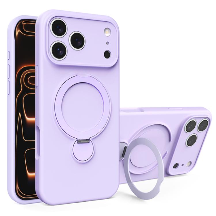 Custodia per telefono con supporto MagSafe in silicone liquido, For iPhone 17 Pro Max, For iPhone 17 Pro, For iPhone 17