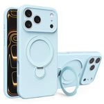 Custodia per telefono con supporto MagSafe in silicone liquido, For iPhone 17 Pro Max, For iPhone 17 Pro, For iPhone 17