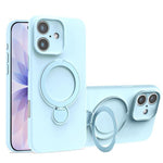 Custodia per telefono con supporto MagSafe in silicone liquido, For iPhone 17 Pro Max, For iPhone 17 Pro, For iPhone 17
