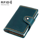 KB256 Retro Crazy Horse Borsa porta carte in alluminio con RFID automatico