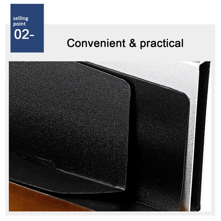 KB256 Retro Crazy Horse Borsa porta carte in alluminio con RFID automatico