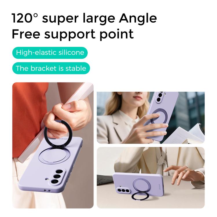 Custodia per telefono ABEEL in silicone liquido magnetico, delicata sulla pelle, con supporto., For Samsung Galaxy A57 5G, For Samsung Galaxy A37 5G, For Galaxy A27 5G