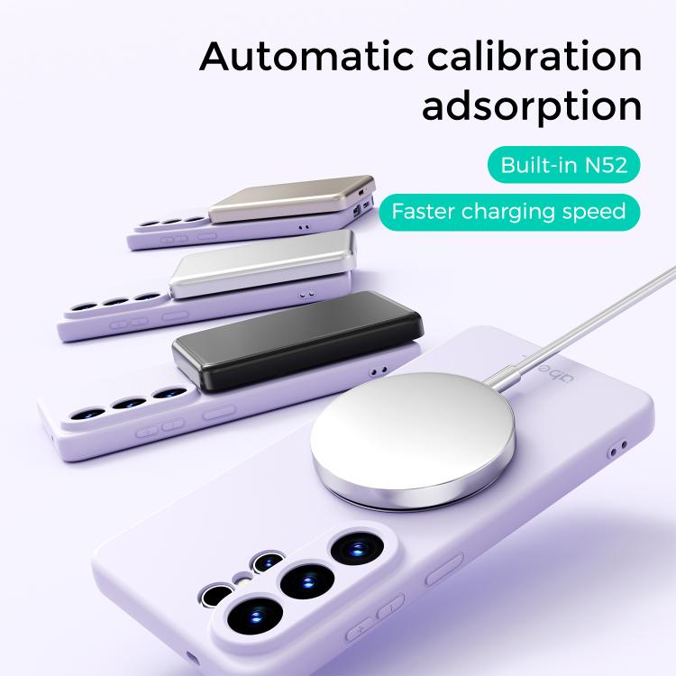 Custodia per telefono ABEEL in silicone liquido magnetico, delicata sulla pelle, con supporto., For Samsung Galaxy S26 Edge 5G, For Samsung Galaxy S26 Ultra 5G, For Samsung Galaxy S26 5G