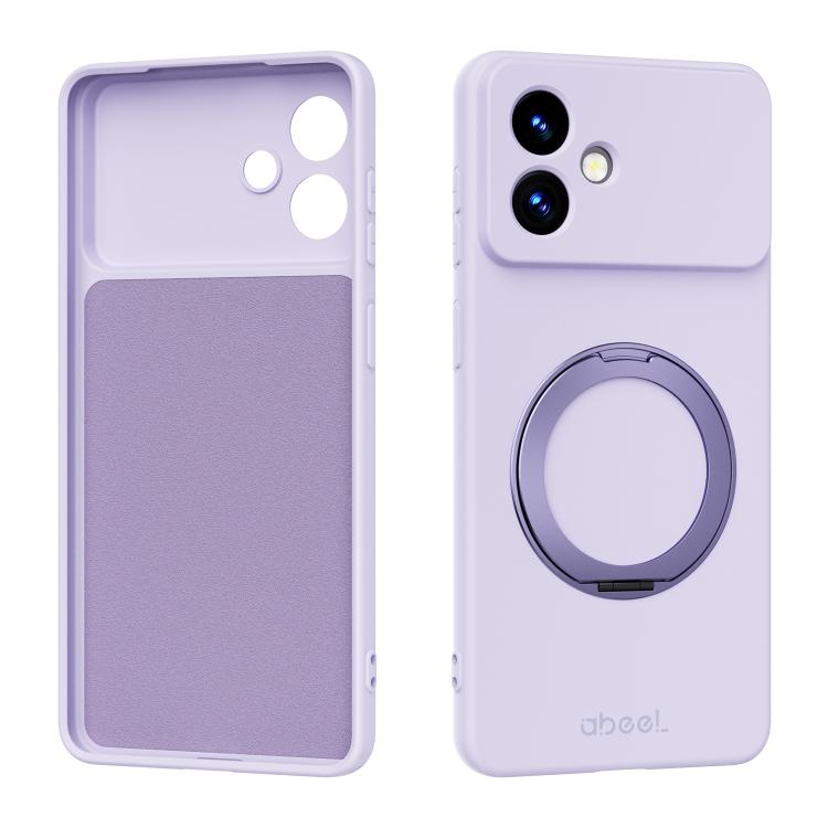 Custodia per telefono ABEEL in silicone liquido magnetico, delicata sulla pelle, con supporto., For Samsung Galaxy S26 Edge 5G, For Samsung Galaxy S26 Ultra 5G, For Samsung Galaxy S26 5G