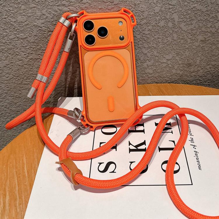 Custodia per telefono magnetica antiurto in acrilico a quattro angoli in stile drone con cordino lungo e corto., For iPhone 17 Pro Max, For iPhone 17 Pro, For iPhone 17, For iPhone 16 Pro Max, For iPhone 16 Pro, For iPhone 16 Plus