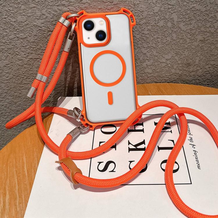 Custodia per telefono magnetica antiurto in acrilico a quattro angoli in stile drone con cordino lungo e corto., For iPhone 14, For iPhone 14 Pro, For iPhone 14 Pro Max, For iPhone 13 Pro Max, For iPhone 13 Pro, For iPhone 13