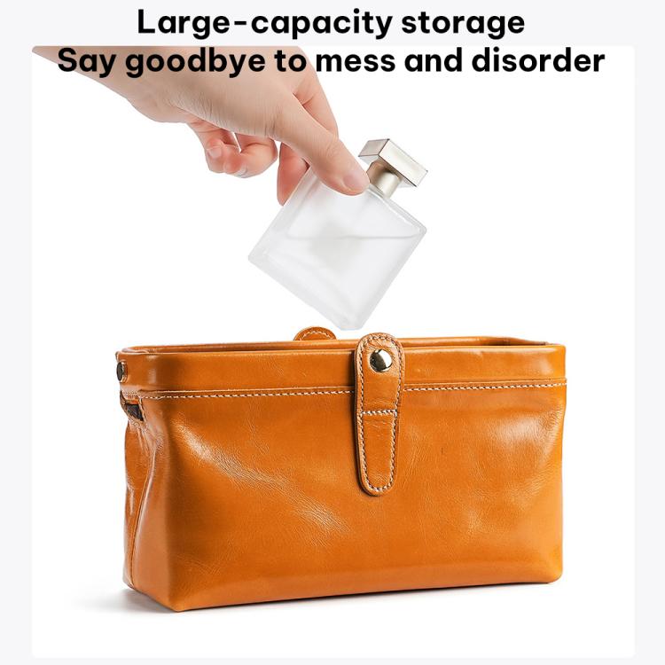 Borsa portaoggetti per articoli da toilette e cosmetici in pelle cerata
