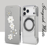 Porta carte magnetico con motivo floreale, custodia per telefono in ecopelle, For iPhone 17 Pro Max, For iPhone 17 Pro, For iPhone 17, For iPhone Air