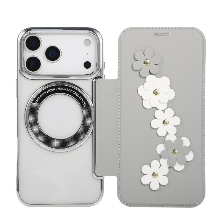 Porta carte magnetico con motivo floreale, custodia per telefono in ecopelle, For iPhone 17 Pro Max, For iPhone 17 Pro, For iPhone 17, For iPhone Air