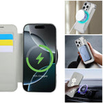 Porta carte magnetico con motivo floreale, custodia per telefono in ecopelle, For iPhone 16 Pro Max, For iPhone 16 Pro, For iPhone 16 Plus, For iPhone 16