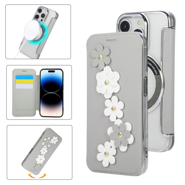 Porta carte magnetico con motivo floreale, custodia per telefono in ecopelle, For iPhone 14 Pro, For iPhone 14 Pro Max, For iPhone 13 Pro Max, For iPhone 13 Pro