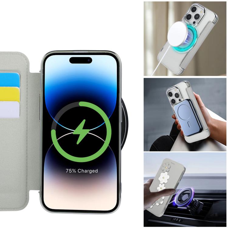 Porta carte magnetico con motivo floreale, custodia per telefono in ecopelle, For iPhone 14 Pro, For iPhone 14 Pro Max, For iPhone 13 Pro Max, For iPhone 13 Pro