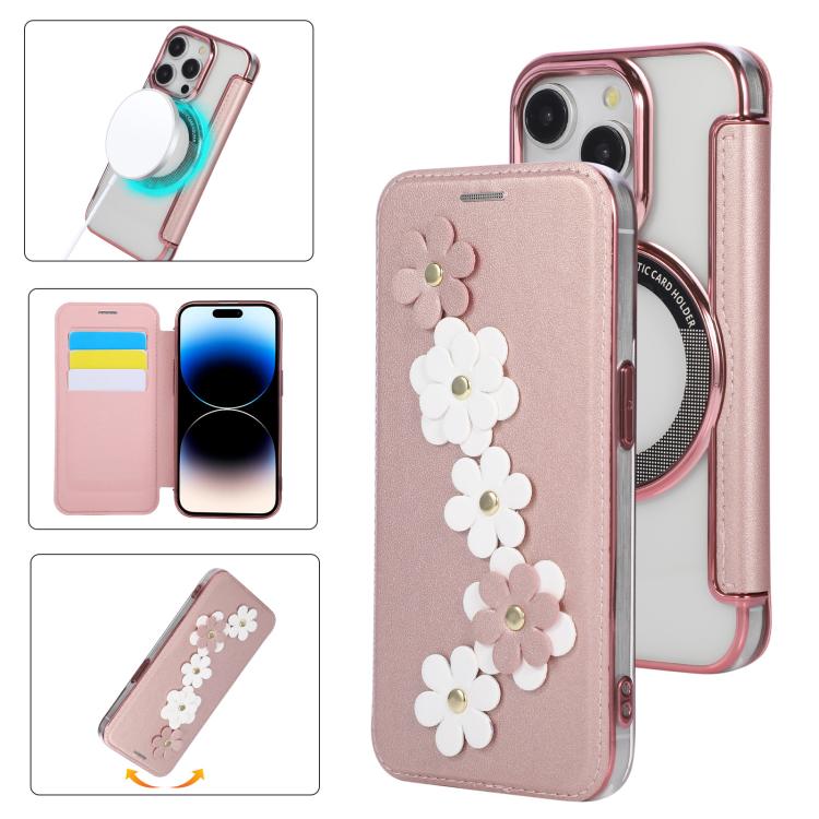 Porta carte magnetico con motivo floreale, custodia per telefono in ecopelle, For iPhone 14 Pro, For iPhone 14 Pro Max, For iPhone 13 Pro Max, For iPhone 13 Pro