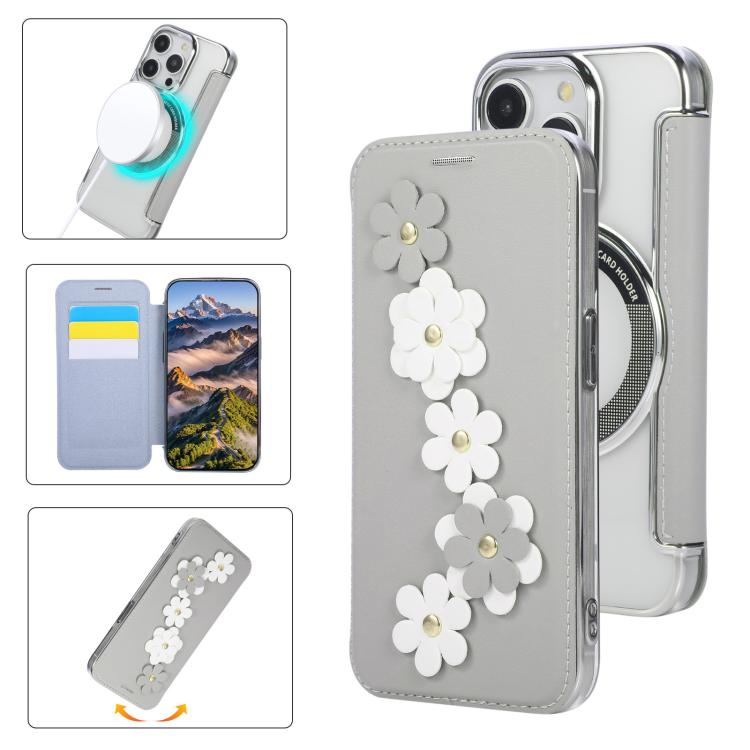 Porta carte magnetico con motivo floreale, custodia per telefono in ecopelle, For iPhone 14 Pro, For iPhone 14 Pro Max, For iPhone 13 Pro Max, For iPhone 13 Pro