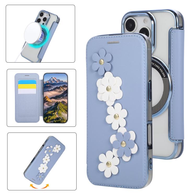 Porta carte magnetico con motivo floreale, custodia per telefono in ecopelle, For iPhone 14 Pro, For iPhone 14 Pro Max, For iPhone 13 Pro Max, For iPhone 13 Pro
