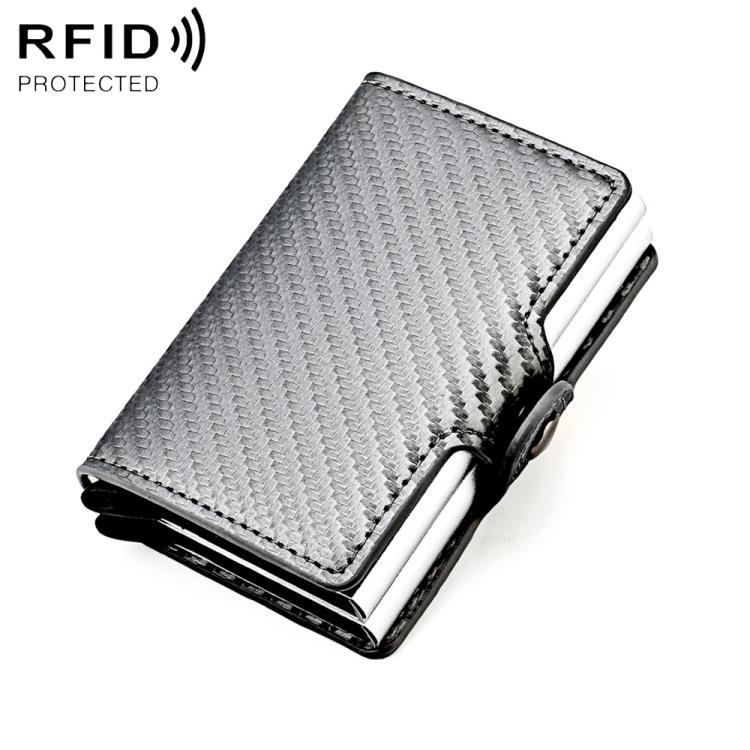 Borsa porta carte RFID KB250 a doppio strato in lega di alluminio e fibra di carbonio.
