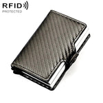 Borsa porta carte RFID KB250 a doppio strato in lega di alluminio e fibra di carbonio.