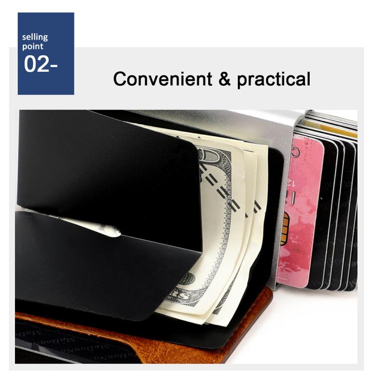 Borsa porta carte RFID KB250 a doppio strato in lega di alluminio e fibra di carbonio.