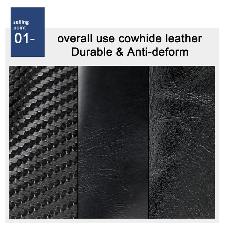 Borsa porta carte RFID a doppio strato in lega di alluminio con texture Crazy Horse KB252