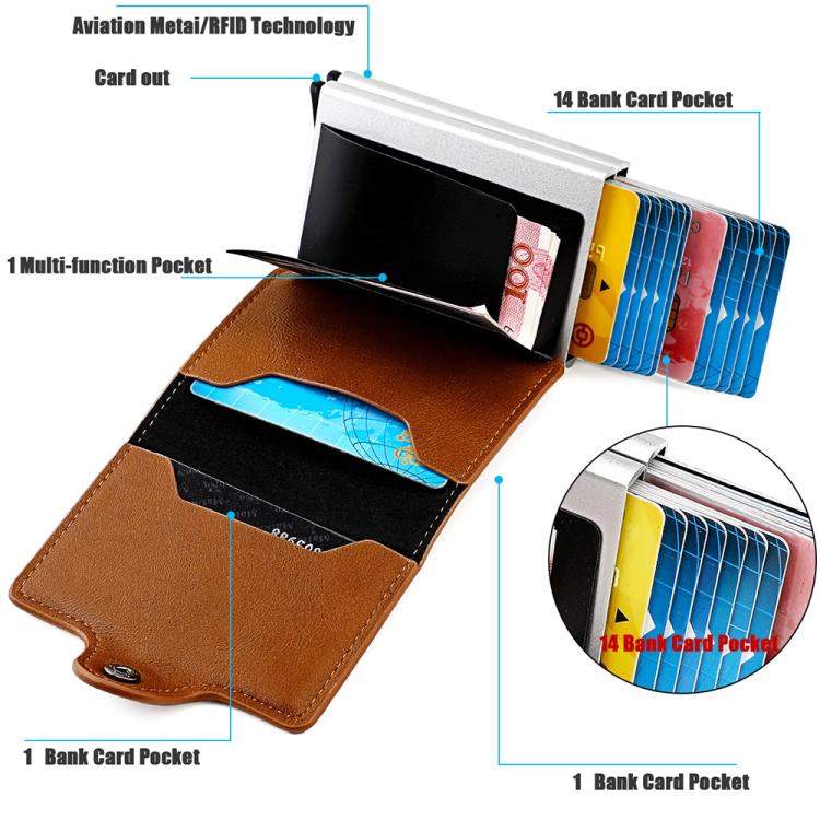 SNKB280 Scatola porta carte doppia in alluminio con apertura automatica RFID