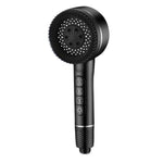Soffione doccia multifunzione a 4 modalità con potente sistema di purificazione dell'acqua Turbocharged e interruttore di arresto del flusso a un pulsante.