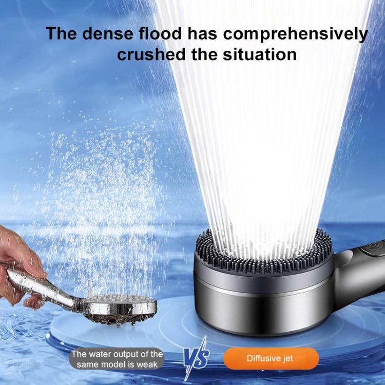 Soffione doccia multifunzione a 4 modalità con potente sistema di purificazione dell'acqua Turbocharged e interruttore di arresto del flusso a un pulsante.