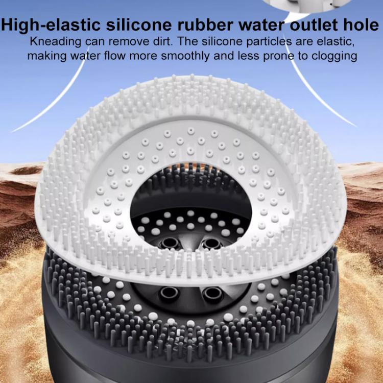 Soffione doccia multifunzione a 4 modalità con potente sistema di purificazione dell'acqua Turbocharged e interruttore di arresto del flusso a un pulsante.