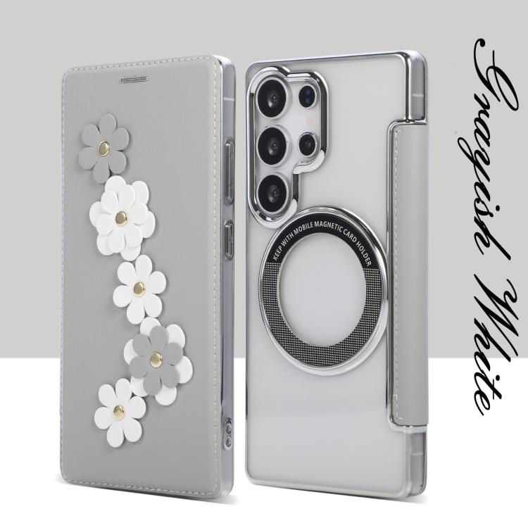 Porta carte magnetico con motivo floreale, custodia per telefono in ecopelle, For Samsung Galaxy S23 Ultra 5G, For Samsung Galaxy S23+ 5G, For Samsung Galaxy S23 5G