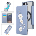 Porta carte magnetico con motivo floreale, custodia per telefono in ecopelle, For Samsung Galaxy S23 Ultra 5G, For Samsung Galaxy S23+ 5G, For Samsung Galaxy S23 5G