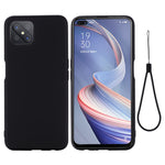 Custodia a copertura totale antiurto in silicone liquido Pure Color, For OPPO A92s / Reno4 Z 5G