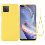 Custodia a copertura totale antiurto in silicone liquido Pure Color, For OPPO A92s / Reno4 Z 5G
