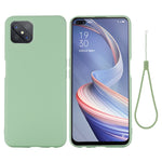 Custodia a copertura totale antiurto in silicone liquido Pure Color, For OPPO A92s / Reno4 Z 5G