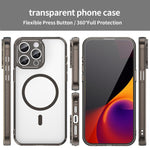 Custodia ibrida in PC TPU con airbag antiurto e MagSafe per telefono., For iPhone 15 Pro Max, For iPhone 15 Pro, For iPhone 15 Plus, For iPhone 15
