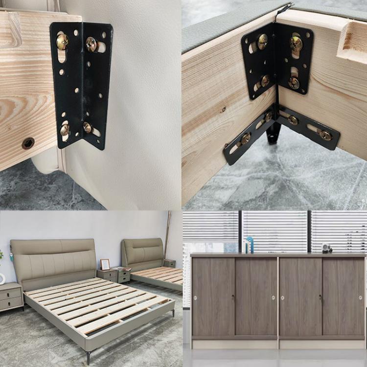 Confezione da 10 pezzi di staffe angolari di collegamento per mobili in acciaio inossidabile, staffe di fissaggio a cerniera a L in metallo., 73 x 45mm, 145 x 61 x 42mm, 38 x 55mm, 145 x 40mm Large Hole, 145 x 40mm Small Hole