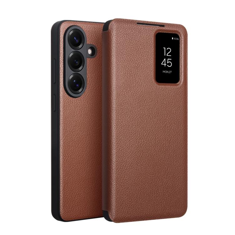 Custodia per telefono magnetica in vera pelle QIALINO, For Galaxy S26+ 5G, For Samsung Galaxy S26 Ultra 5G, For Galaxy S26 5G