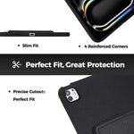 Custodia per tablet antiurto in PU con texture effetto pelle e supporto integrato., For iPad Pro 11 2022 / 2021 / 2020, For iPad Air 10.9 2022 / 2020, For iPad 10.2 2021 / 2020 / 2019, For iPad mini 5 / 4 / 3 / 2 / 1