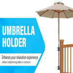 Confezione da 2 supporti per ombrelloni da giardino resistenti, in metallo, per esterni., FS-2467-1