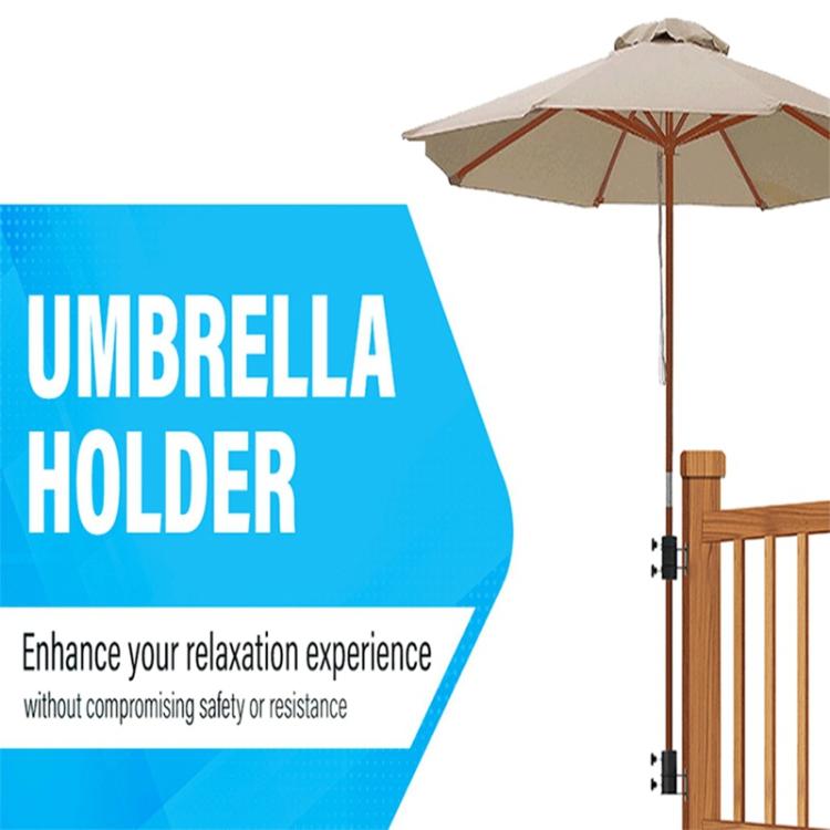 Confezione da 2 supporti per ombrelloni da giardino resistenti, in metallo, per esterni., FS-2467-1