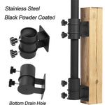 Confezione da 2 supporti per ombrelloni da giardino resistenti, in metallo, per esterni., FS-2467-1