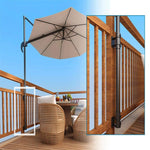 Confezione da 2 supporti per ombrelloni da giardino resistenti, in metallo, per esterni., FS-2467-1