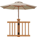 Confezione da 2 supporti per ombrelloni da giardino resistenti, in metallo, per esterni., FS-2467-1