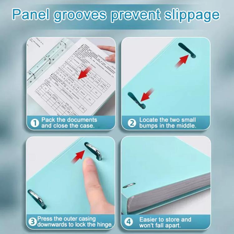 Raccoglitore/cartella portadocumenti formato A4, spesso, con quattro fori di fissaggio, 4pcs with Hole Puncher, 4pcs, 4pcs with 100 Pages Inner Pocket, Blue+Green with Hole Puncher, Blue+Pink with Hole Puncher, Blue+Purple with Hole Puncher            ...
