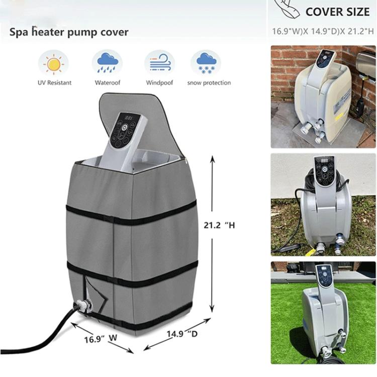 Copertura isolante impermeabile e antipolvere per pompa di vasca idromassaggio gonfiabile, protezione per riscaldatore., FS-2483