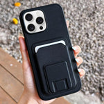 Portafoglio quadrato pieghevole con porta carte e custodia per telefono., For iPhone 15 Pro, For iPhone 15 Plus, For iPhone 15