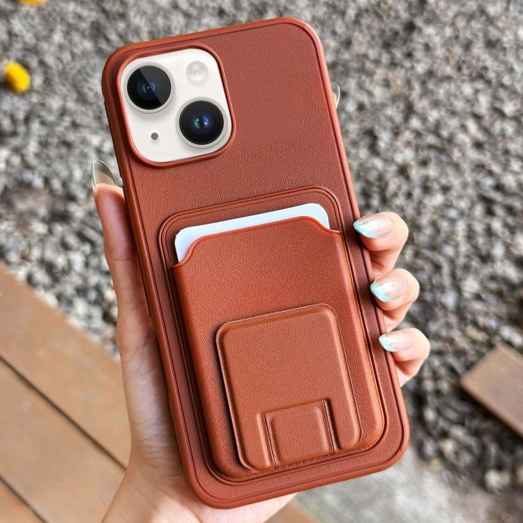 Portafoglio quadrato pieghevole con porta carte e custodia per telefono., For iPhone 15 Pro, For iPhone 15 Plus, For iPhone 15