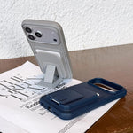 Portafoglio quadrato pieghevole con porta carte e custodia per telefono., For iPhone 15 Pro, For iPhone 15 Plus, For iPhone 15