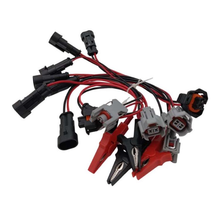 7 pezzi / Confezione Cavo tester iniettori Common Rail per Bosch Denso Delphi Siemens Adattatore per ugello Cavi
