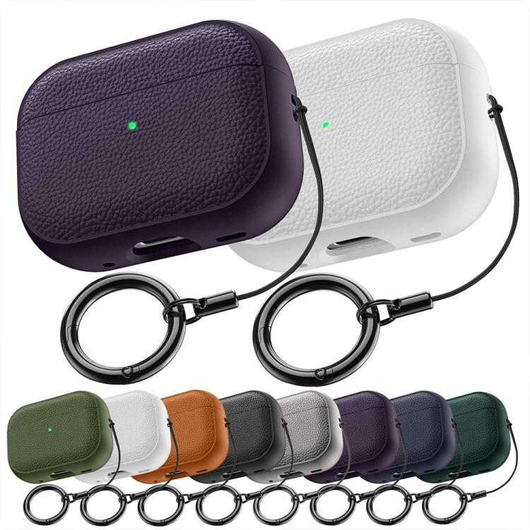Custodia per auricolari XDcase in TPU con texture litchi e fibbia., For AirPods Pro 3, For AirPods 4, For AirPods Pro 2 / 1