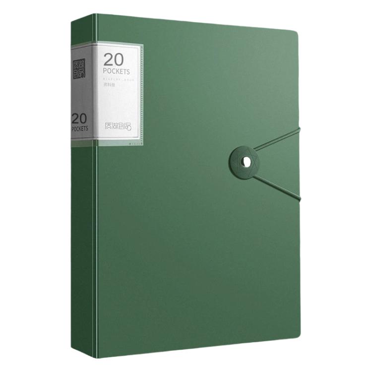 Cartella portadocumenti A4 con tasca interna trasparente e fibbia., 20 Pockets, 30 Pockets, 40 Pockets
