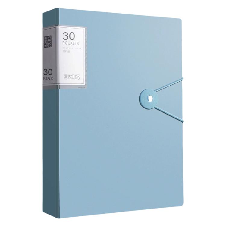 Cartella portadocumenti A4 con tasca interna trasparente e fibbia., 20 Pockets, 30 Pockets, 40 Pockets